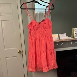 Summer, spaghetti strap, pink dress